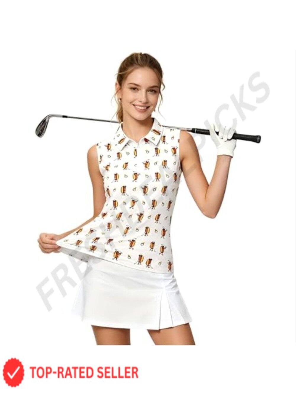 Sleeveless Zip Golf Polo Athletic Tank Quick Dry Lightweight Women's Active
